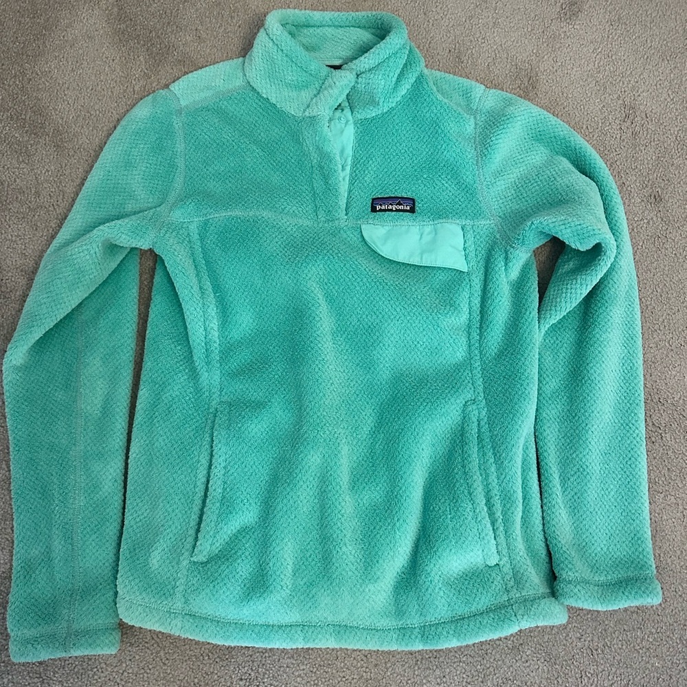 Patagonia Women’s Quarter Snap Fleece Mint Green Size Small